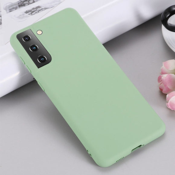 Samsung Galaxy S21 Liquid Silikone Cover - Grøn