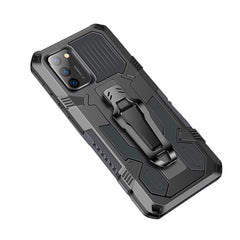 Samsung Galaxy A02s Hybrid Håndværker Cover m. Clip - Sort / Lys Grå