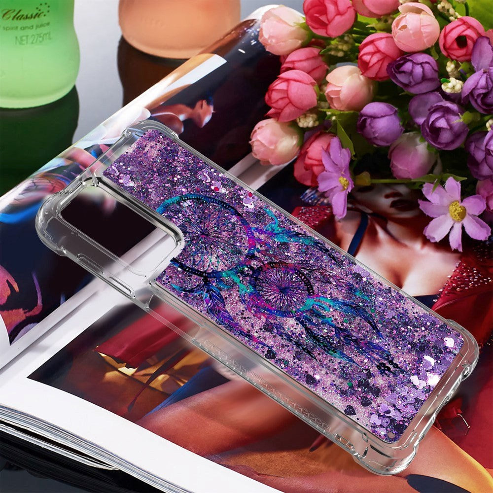 Samsung Galaxy A32 (5G) Shockproof Plastik Glimmer Cover - Lilla Drømmefanger