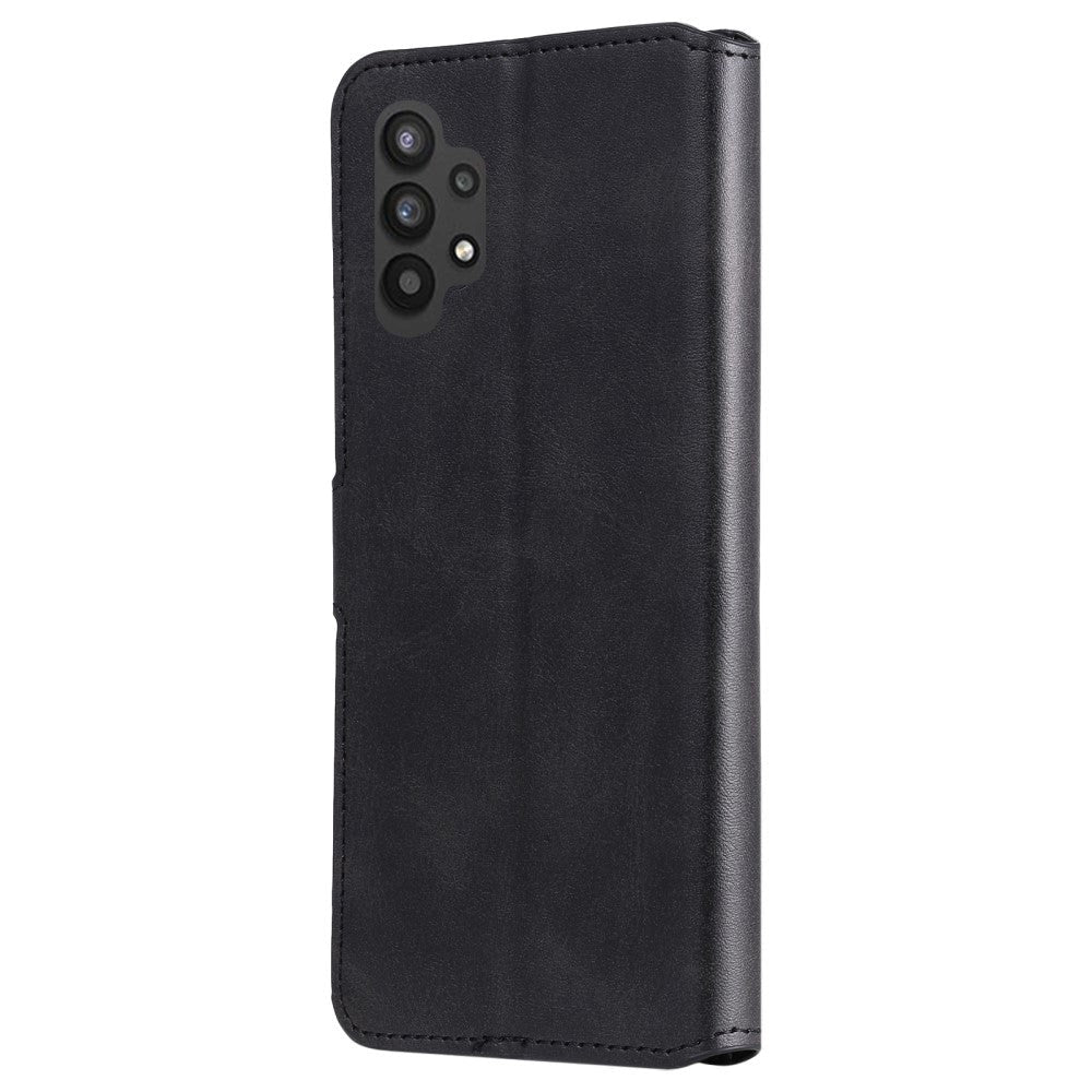 Samsung Galaxy A32 (5G) Blødt Læder Cover m. Pung - Sort