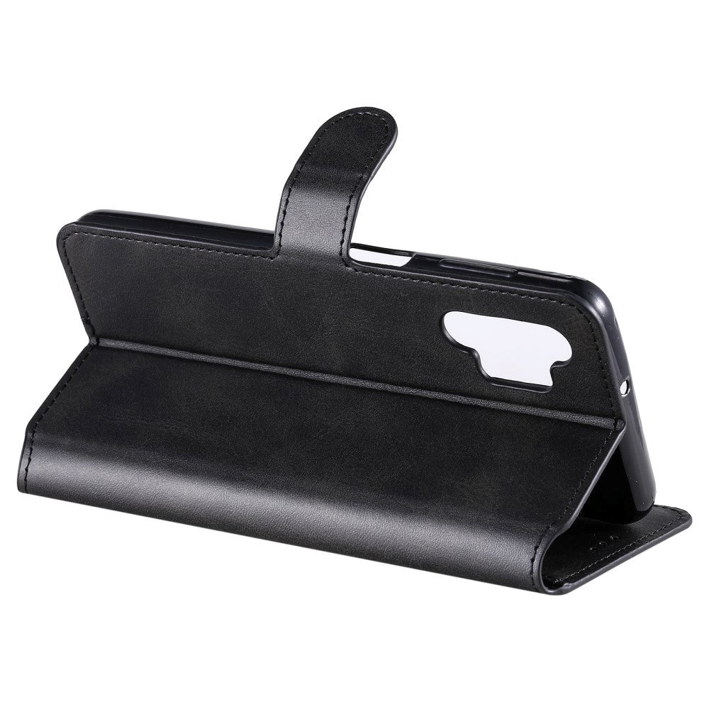 Samsung Galaxy A32 (5G) Blødt Læder Cover m. Pung - Sort