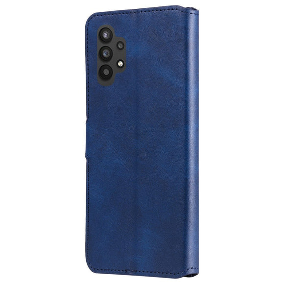 Samsung Galaxy A32 (5G) Blødt Læder Cover m. Pung - Blå