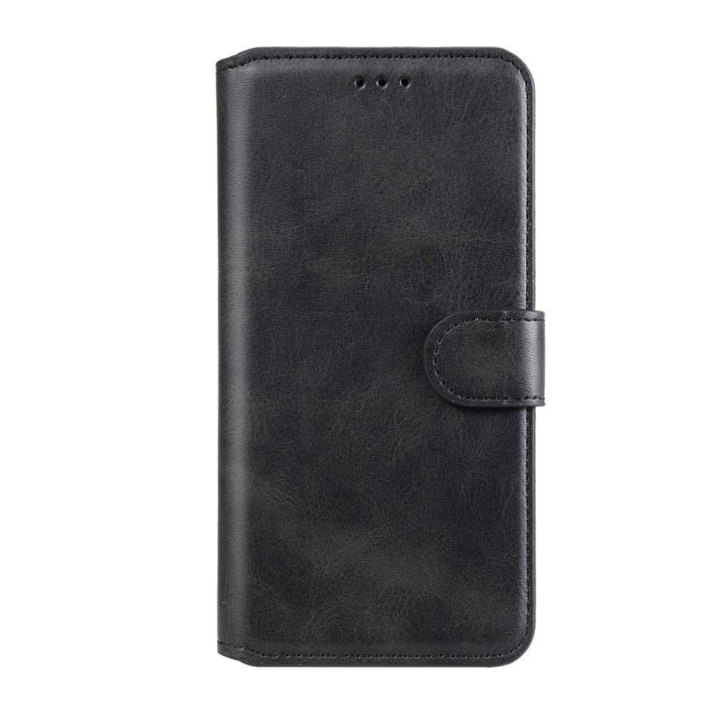Samsung Galaxy A52s (5G) / A52 (4G / 5G) Blankt Læder Flip Cover m. Kortholder & Ståfunktion - Sort