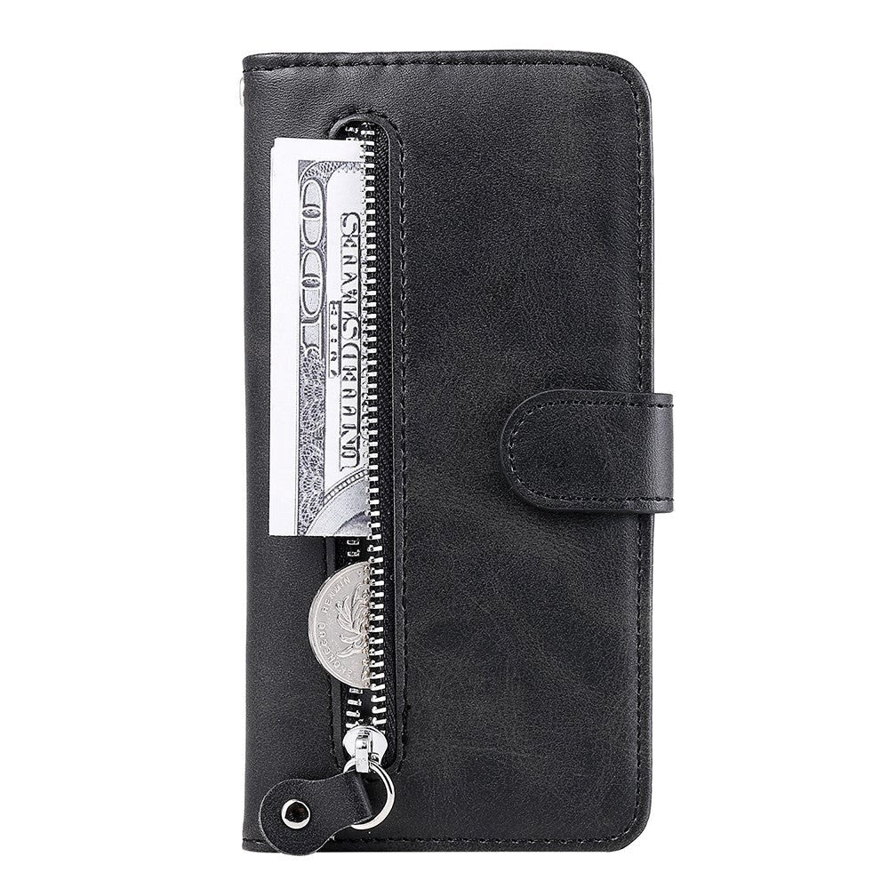 Samsung Galaxy A52s (5G) / A52 (4G / 5G) Læder Cover m. Lynlåslomme - Sort