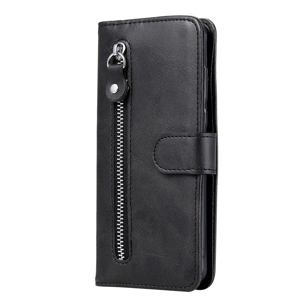 Samsung Galaxy A52s (5G) / A52 (4G / 5G) Læder Cover m. Lynlåslomme - Sort