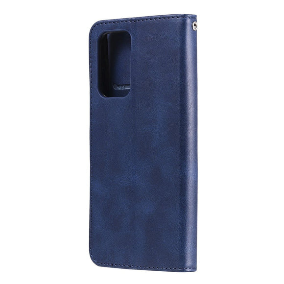 Samsung Galaxy A52s (5G) / A52 (4G / 5G) Læder Cover m. Lynlåslomme - Blå