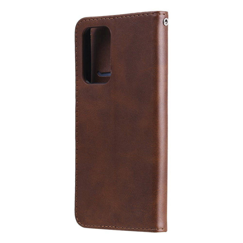 Samsung Galaxy A52s (5G) / A52 (4G / 5G) Læder Cover m. Lynlåslomme - Brun