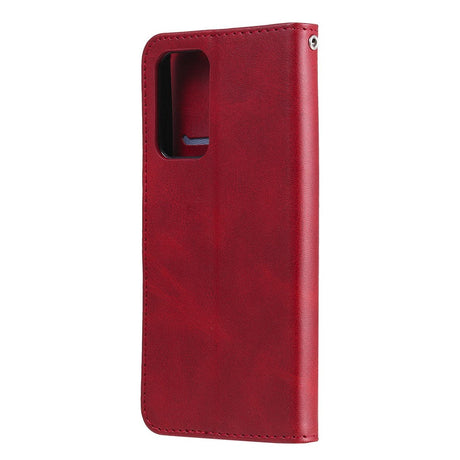 Samsung Galaxy A52s (5G) / A52 (4G / 5G) Læder Cover m. Lynlåslomme - Rød