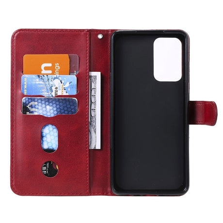 Samsung Galaxy A52s (5G) / A52 (4G / 5G) Læder Cover m. Lynlåslomme - Rød