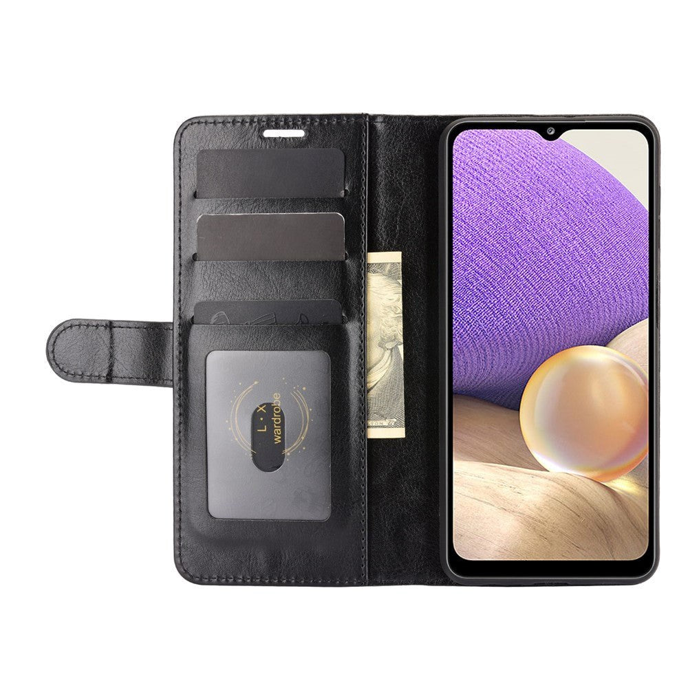 Samsung Galaxy A32 (5G) Neutralt Læder Cover m. Pung Sort