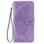 Samsung Galaxy A52s (5G) / A52 (4G / 5G) Læder Cover m. Pung Sommerfugl - Lavendel