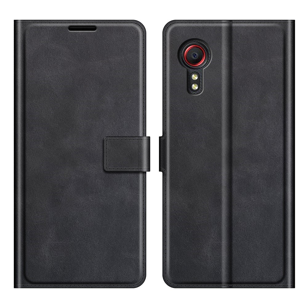EIDERWOOD Samsung Galaxy Xcover 5 Kunstlæder Flip Cover m. Kortholder & Ståfunktion - Sort