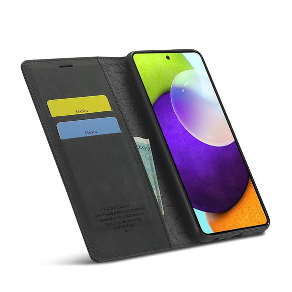 Samsung Galaxy A52s (5G) / A52 (4G / 5G) LC.IMEEKE Læder Cover m. Pung - Sort