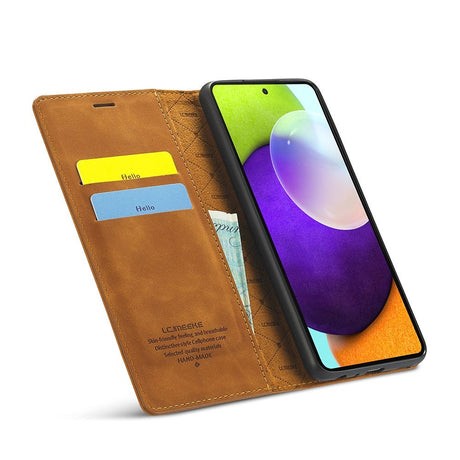 Samsung Galaxy A52s (5G) / A52 (4G / 5G) LC.IMEEKE Læder Cover m. Pung - Brun