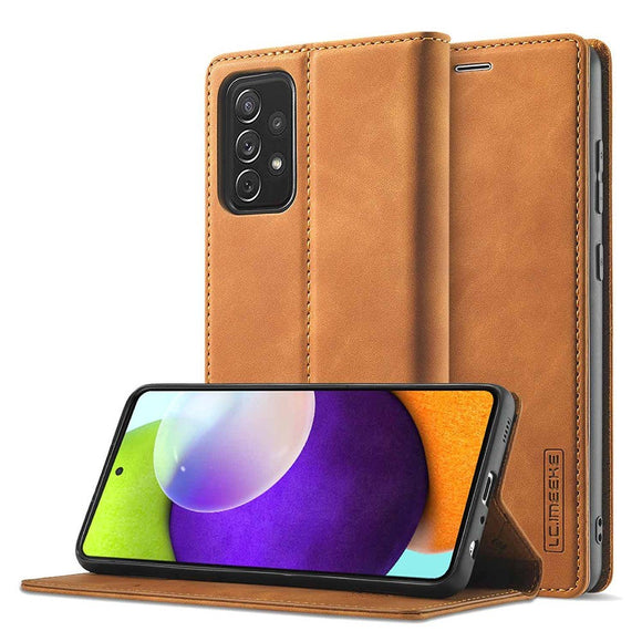 Samsung Galaxy A52s (5G) / A52 (4G / 5G) LC.IMEEKE Læder Cover m. Pung - Brun