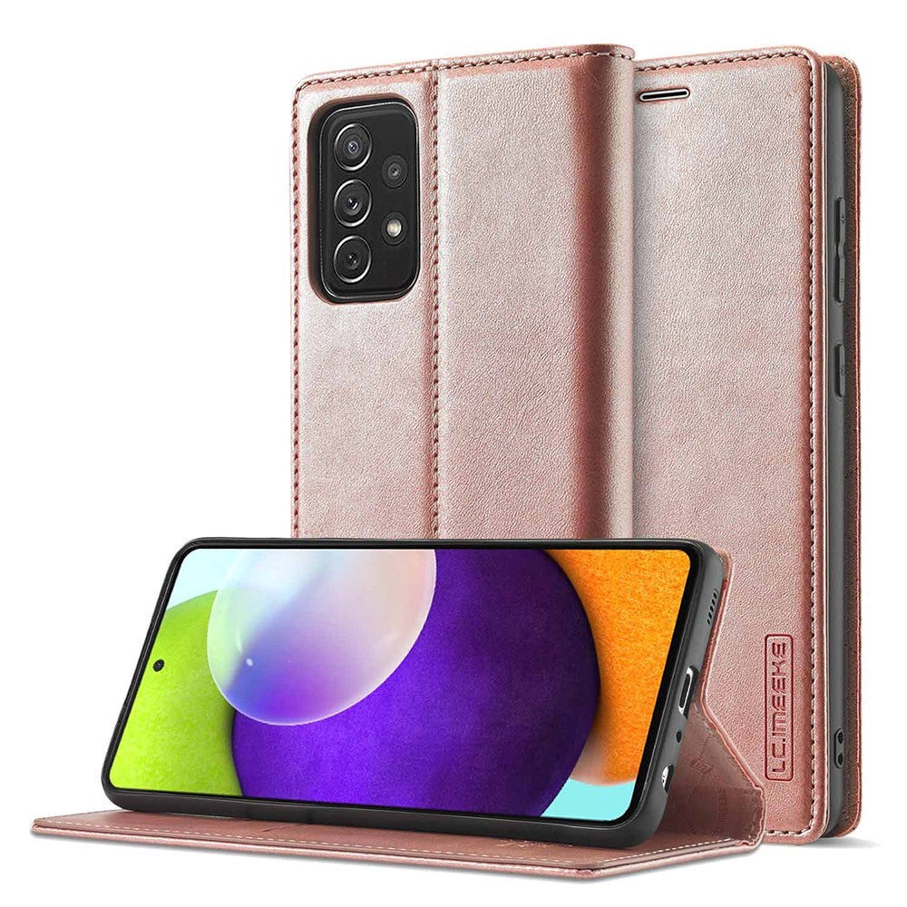 Samsung Galaxy A52s (5G) / A52 (4G / 5G) LC.IMEEKE Læder Cover m. Pung - Rose Gold