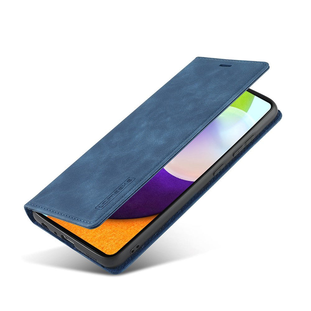 Samsung Galaxy A52s (5G) - A52 (4G - 5G) LC.IMEEKE Læder Cover m. Pung - Mørkeblå