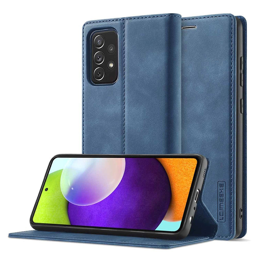 Samsung Galaxy A52s (5G) - A52 (4G - 5G) LC.IMEEKE Læder Cover m. Pung - Mørkeblå