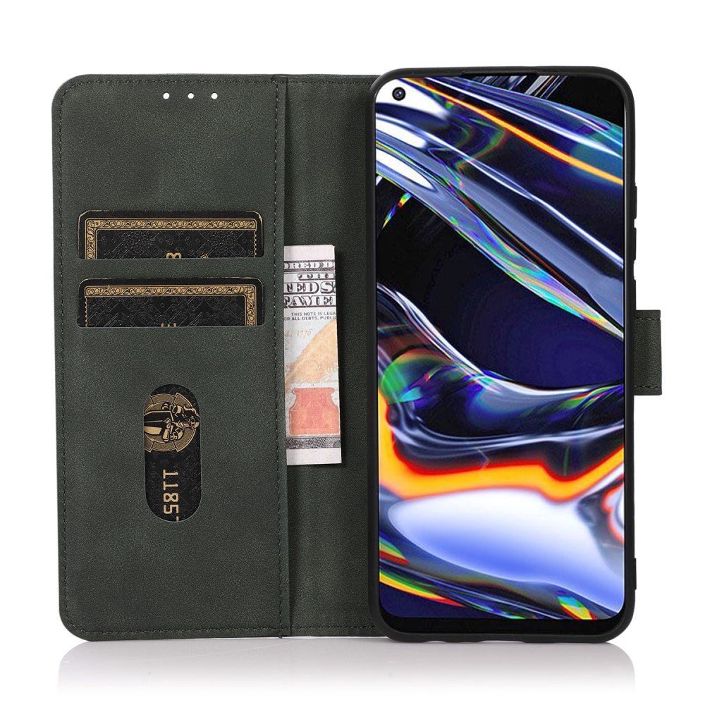 Samsung Galaxy S21 FE (5G) KHAZNEH Retro Læder Cover m. Pung - Grøn