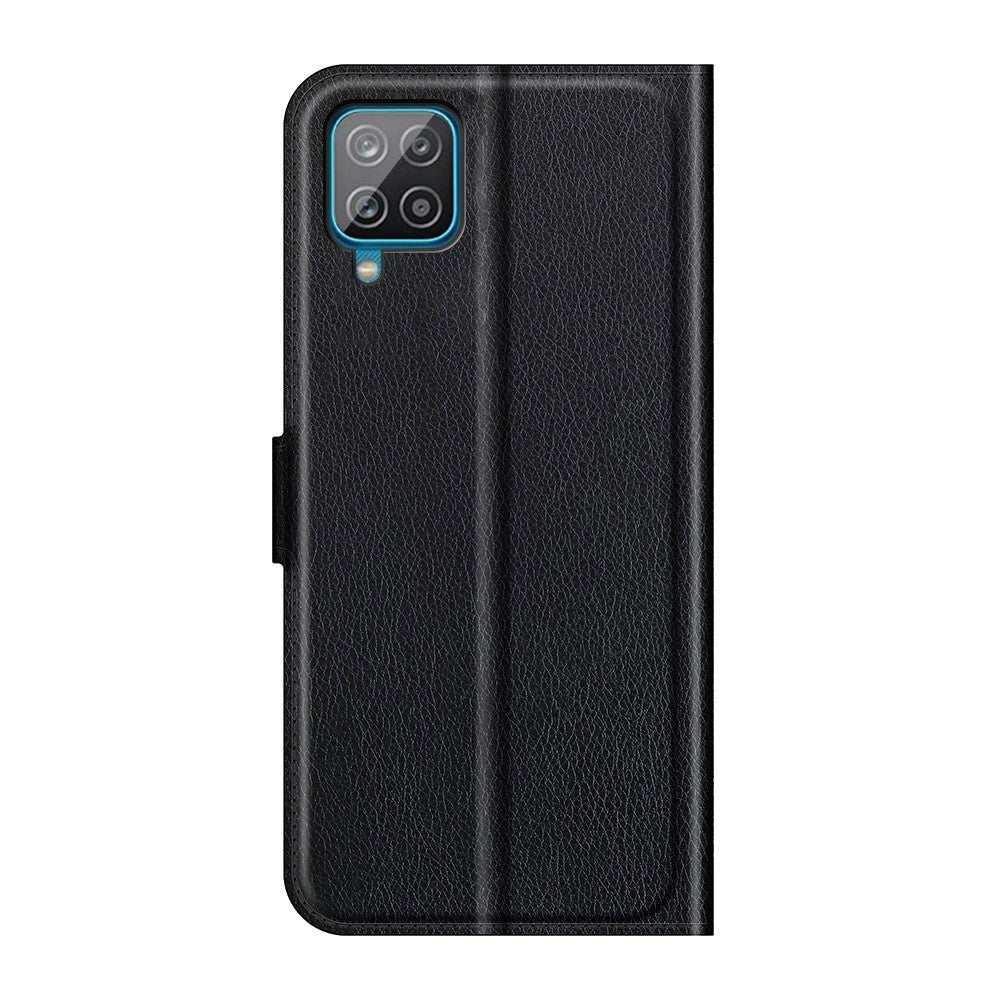 Samsung Galaxy A22 (4G) Litchi Læder Cover m. Pung - Sort
