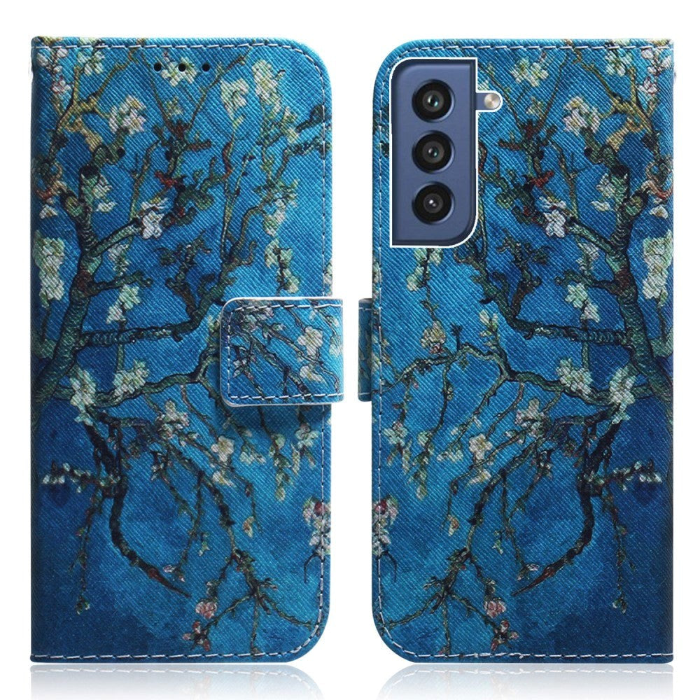 Samsung Galaxy S21 FE (5G) Læder Cover m Pung - Træet i Natten