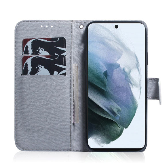 Samsung Galaxy S21 FE (5G) Læder Cover m Pung - Træet i Natten