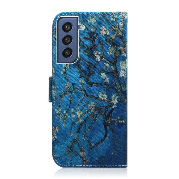 Samsung Galaxy S21 FE (5G) Læder Cover m Pung - Træet i Natten