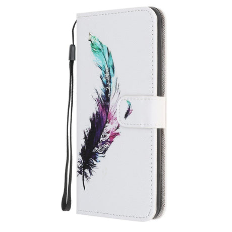 Samsung Galaxy A22 (5G) Læder Cover m. Pung - Fjer