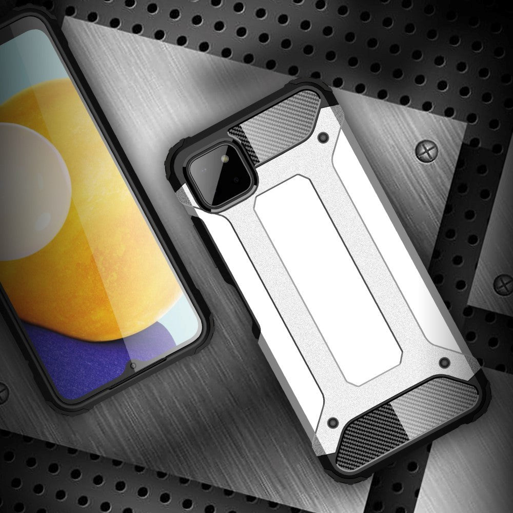 Samsung Galaxy A22 (5G) Armor Guard Håndværker Cover - Sølv