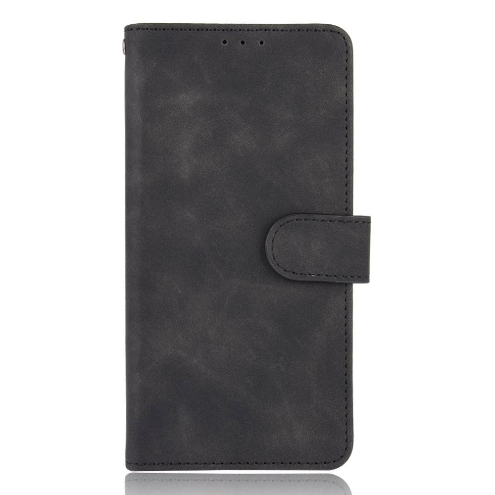 Samsung Galaxy A22 (5G) Blødt Læder Cover m. Pung - Sort