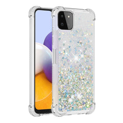 EIDERWOOD Samsung Galaxy A22 (5G) Fleksibelt Plastik Cover m. Flydende Glimmer - Sølv