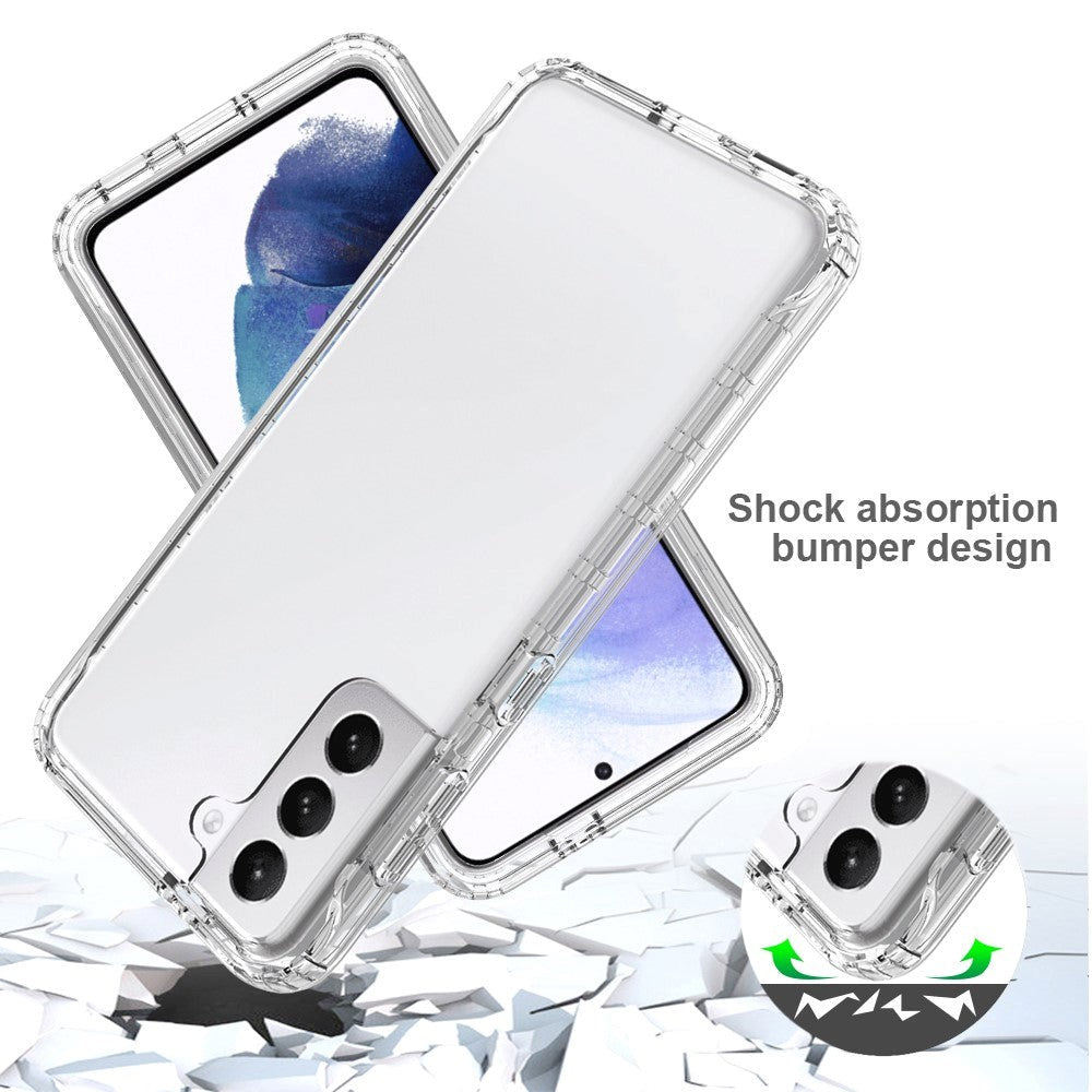 Samsung Galaxy S21 2-in-1 Gradient Fleksibel Plastik Cover - Gennemsigtig