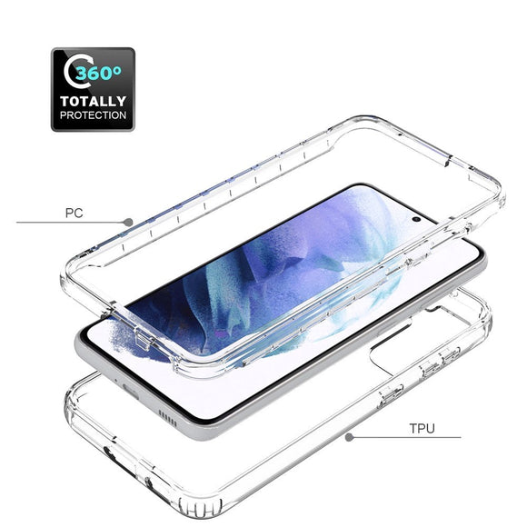 Samsung Galaxy S21 2-in-1 Gradient Fleksibel Plastik Cover - Gennemsigtig
