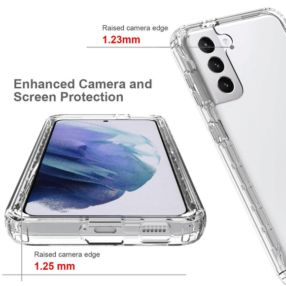 Samsung Galaxy S21 2-in-1 Gradient Fleksibel Plastik Cover - Gennemsigtig