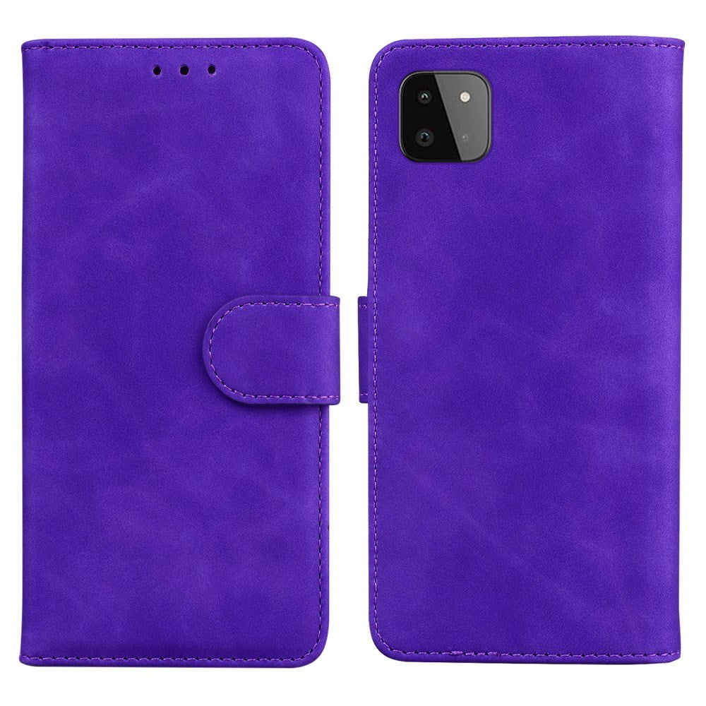 EIDERWOOD Samsung Galaxy A22 (5G) Kunstlæder Flip Cover m. Kortholder & Ståfunktion - Lilla