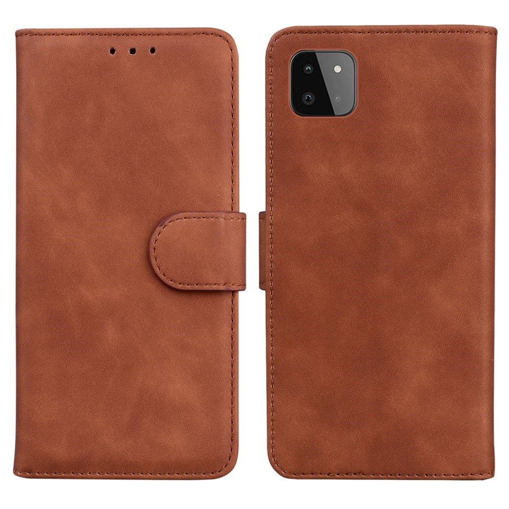 EIDERWOOD Samsung Galaxy A22 (5G) Kunstlæder Flip Cover m. Kortholder & Ståfunktion - Brun