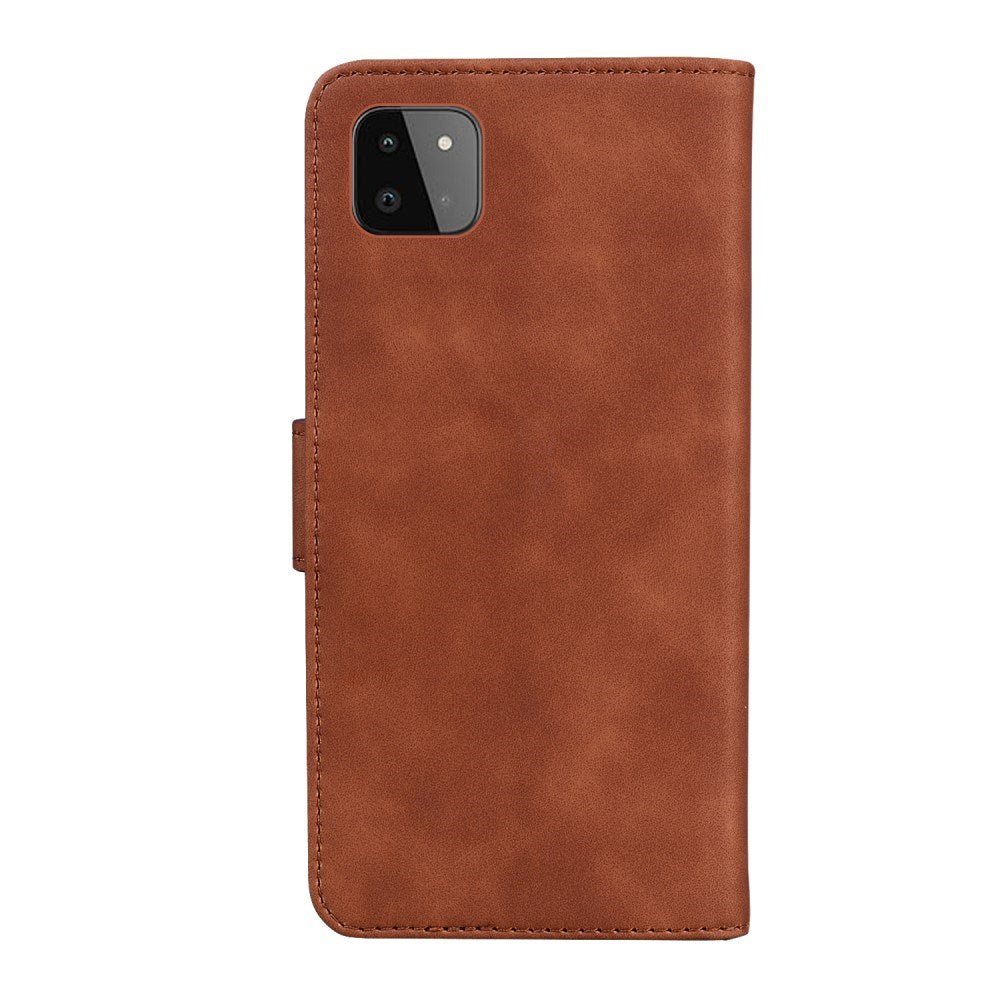 EIDERWOOD Samsung Galaxy A22 (5G) Kunstlæder Flip Cover m. Kortholder & Ståfunktion - Brun