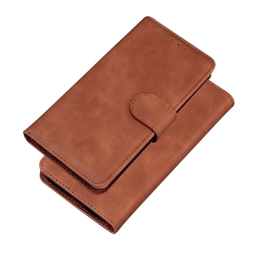 EIDERWOOD Samsung Galaxy A22 (5G) Kunstlæder Flip Cover m. Kortholder & Ståfunktion - Brun