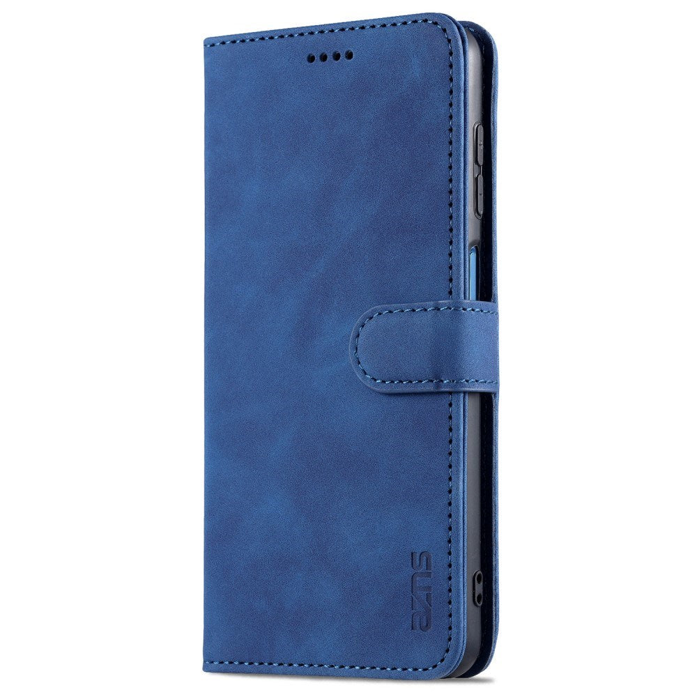 EIDERWOOD Samsung Galaxy A12 Kunstlæder Flip Cover m. Kortholder & Ståfunktion - Blå