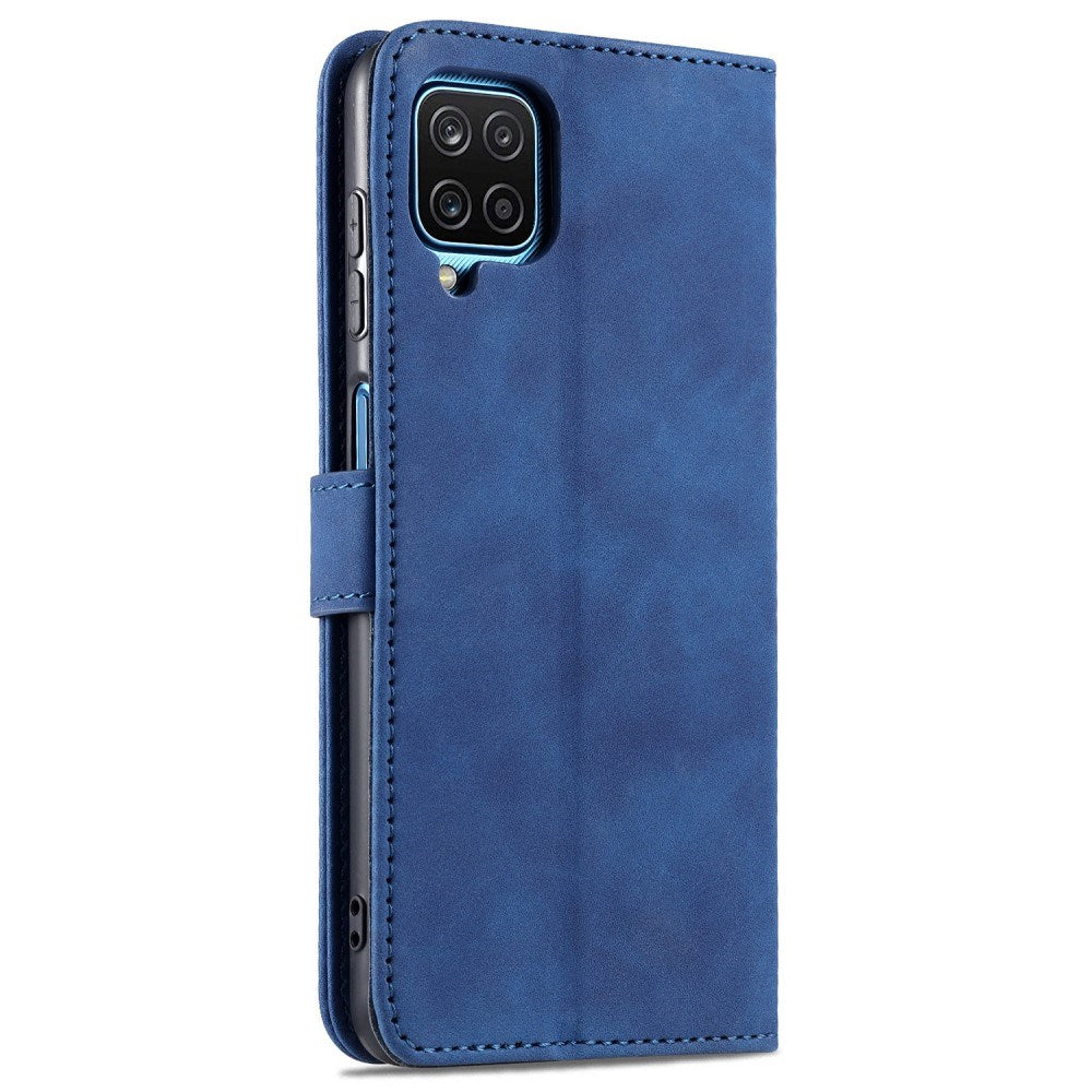 EIDERWOOD Samsung Galaxy A12 Kunstlæder Flip Cover m. Kortholder & Ståfunktion - Blå