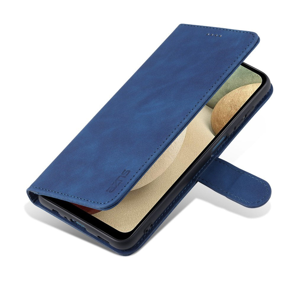 EIDERWOOD Samsung Galaxy A12 Kunstlæder Flip Cover m. Kortholder & Ståfunktion - Blå