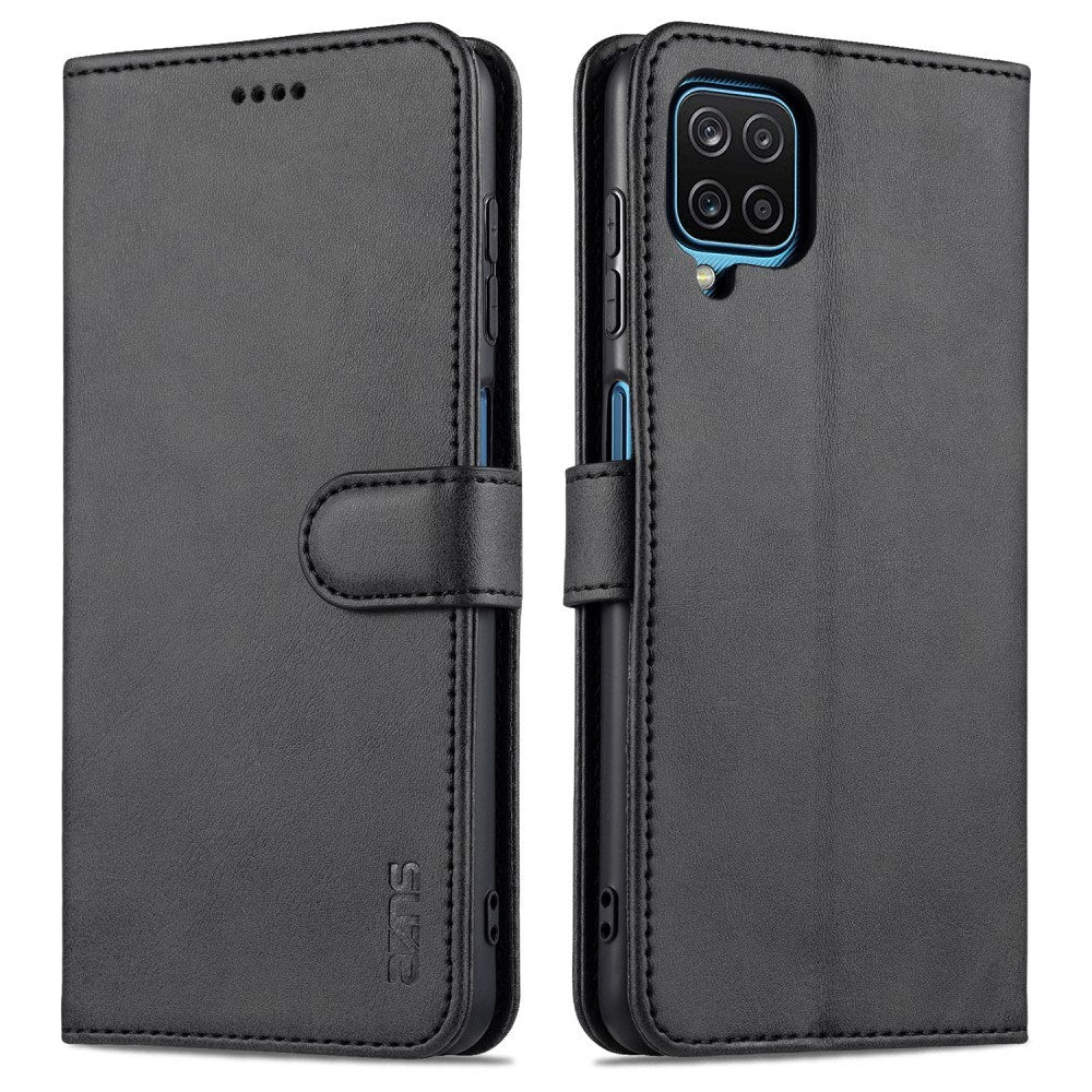 EIDERWOOD Samsung Galaxy A12 Kunstlæder Flip Cover m. Kortholder & Ståfunktion - Sort