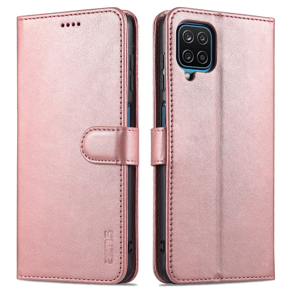 EIDERWOOD Samsung Galaxy A12 Kunstlæder Flip Cover m. Kortholder & Ståfunktion - Rose Gold