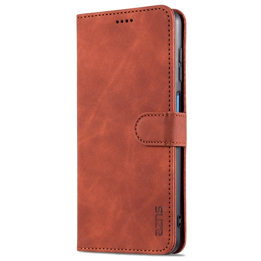 EIDERWOOD Samsung Galaxy A12 Kunstlæder Flip Cover m. Kortholder & Ståfunktion - Brun