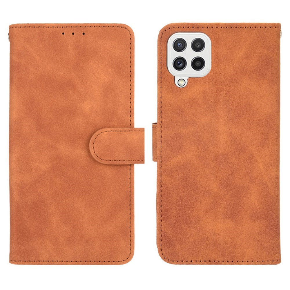 EIDERWOOD Samsung Galaxy A22 (4G) Kunstlæder Flip Cover m. Kortholder & Ståfunktion - Brun