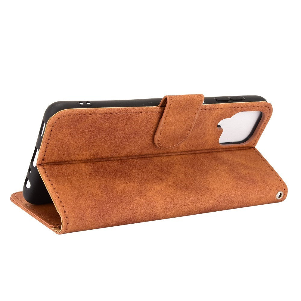 EIDERWOOD Samsung Galaxy A22 (4G) Kunstlæder Flip Cover m. Kortholder & Ståfunktion - Brun