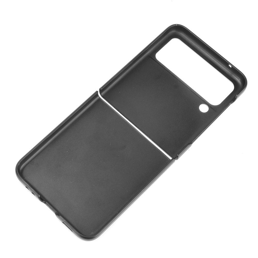 Samsung Galaxy Z Flip3 (5G) Simpelt Cover m. Læder Bagside - Sort