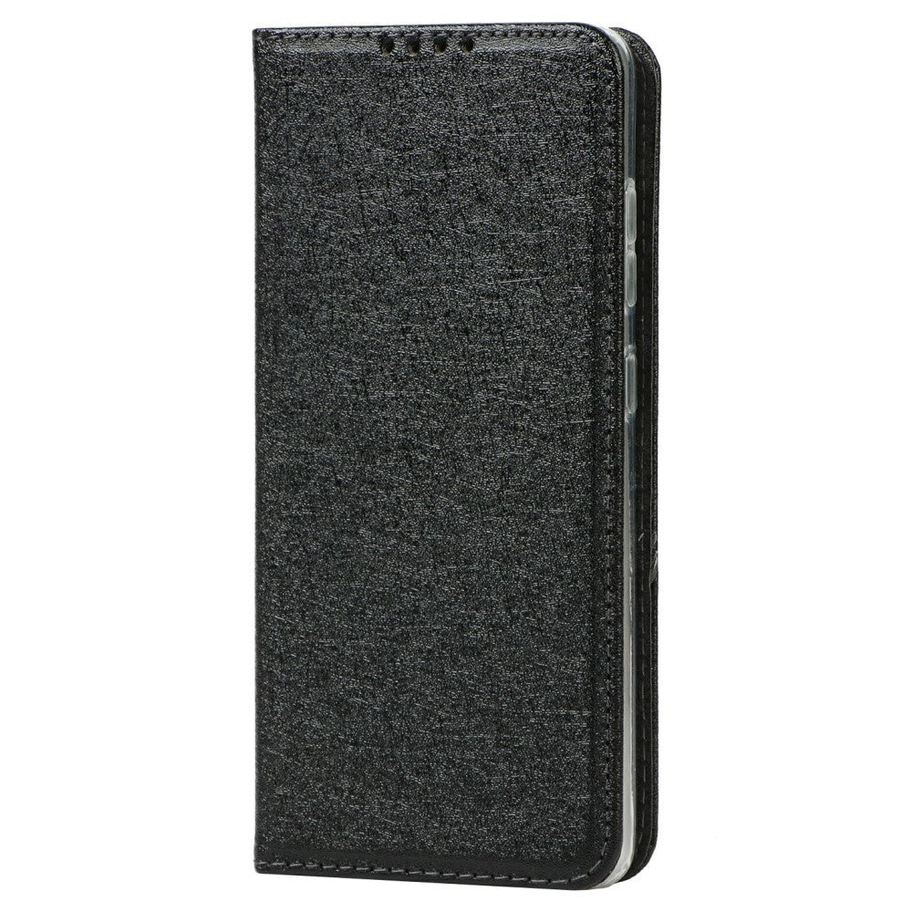 Samsung Galaxy A52 (4G / 5G) / A52s (5G) Læder Cover - Silke Tekstur m. Pung - Sort