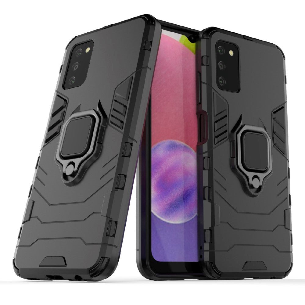 Samsung Galaxy A03s Håndværker Cover m. Magnetisk Kickstand - Sort