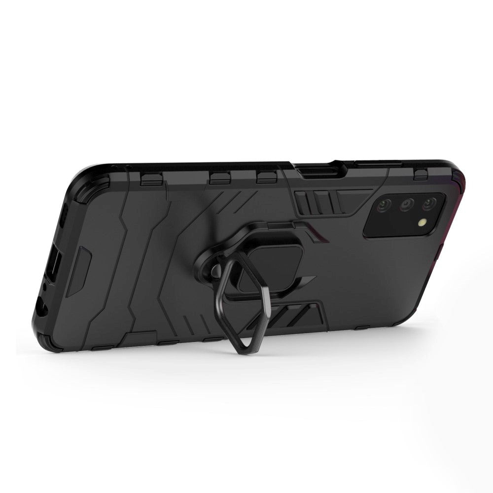Samsung Galaxy A03s Håndværker Cover m. Magnetisk Kickstand - Sort